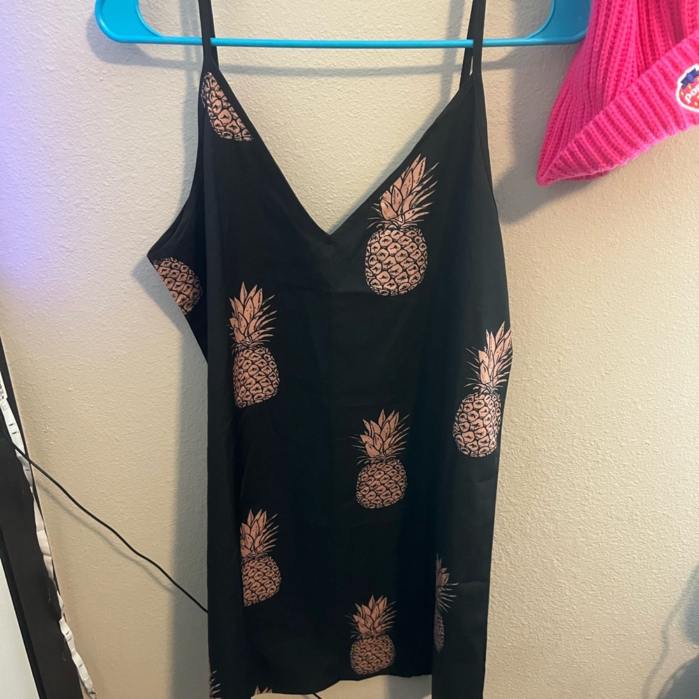 SHEIN Black Dress with Pink Accents
